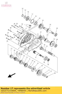 yamaha 1SCE75310000 cuña, piñón - Lado inferior