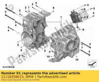 11118358615, BMW, crankcase - silber bmw  1250 2018 2019 2020 2021, New