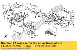 Aqui você pode pedir o ficar, acoplador em Honda , com o número da peça 64335MEWD40: