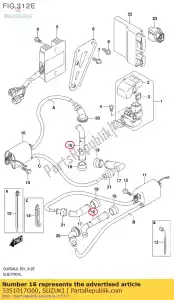 Suzuki 3351017G00 tapa de conjunto, chispa - Lado inferior