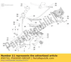 Here you can order the brake pipes from Piaggio Group, with part number 650722: