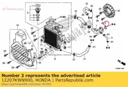 Ici, vous pouvez commander le oring, 15. 4x2 auprès de Honda , avec le numéro de pièce 12207KWN900: