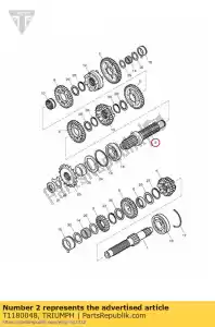 triumph T1180048 asuitgang - Onderkant