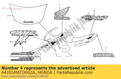 streep, voorruit binnen van Honda, met onderdeel nummer 64205MATD00ZA, bestel je hier online: