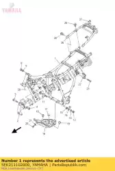 Ici, vous pouvez commander le cadre comp. Auprès de Yamaha , avec le numéro de pièce 5EK211102000: