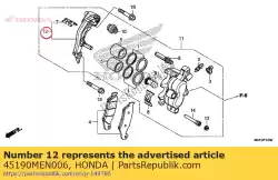 beugel sub ass., l. Fr. Remklauw van Honda, met onderdeel nummer 45190MEN006, bestel je hier online: