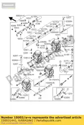 carburateur van Kawasaki, met onderdeel nummer 150031441, bestel je hier online: