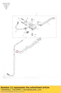 Triumph T2040462 clutch cable - Bottom side