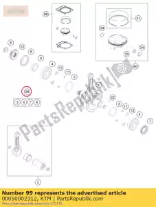 ktm 00050002312 rappresentante albero motore kit freeride - Il fondo