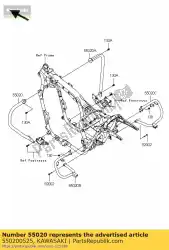 bewaker, fr, lh vn1700c9f van Kawasaki, met onderdeel nummer 550200525, bestel je hier online: