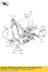 kawasaki 550200525 bewaker, fr, lh vn1700c9f - Onderkant