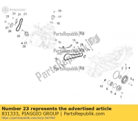 831333, Aprilia, corrente da bomba de óleo, Novo