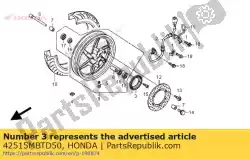 Aqui você pode pedir o anel, pulsador (rr.) em Honda , com o número da peça 42515MBTD50: