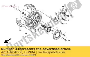 honda 42515MBTD50 anel, pulsador (rr.) - Lado inferior