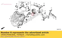 Qui puoi ordinare lampadina, faro (osram) (12v 60 / 55w) da Honda , con numero parte 34901MAK000: