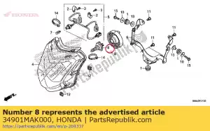 honda 34901MAK000 lampadina, faro (osram) (12v 60 / 55w) - Il fondo