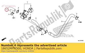 honda 18652MFND00 tubo b, válvula de control de inyección de aire - Lado inferior