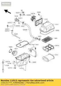 kawasaki 110121777 air filter accessories - Left side