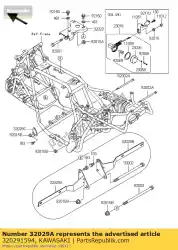 Here you can order the bracket-engine,lh from Kawasaki, with part number 320291594: