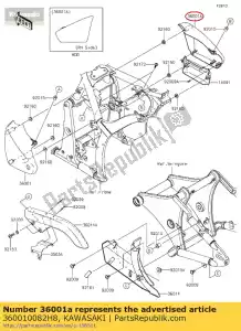 kawasaki 360010082H8 lato copertina, rh, ebano vn900b6f - Il fondo