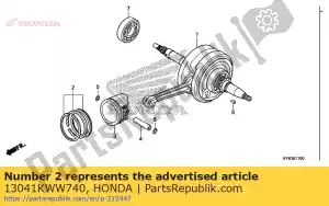 Honda 13041KWW740 jeu de segments, piston (0,75) ( - La partie au fond