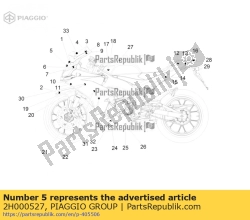 Aprilia 2H000527, Sticker nummers, OEM: Aprilia 2H000527