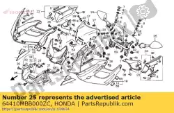 afdekking, motor onder * nh436m * (nh436m mat buskruit zwart metallic) van Honda, met onderdeel nummer 64410MBB000ZC, bestel je hier online: