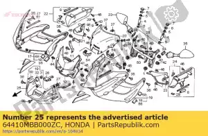 honda 64410MBB000ZC afdekking, motor onder * nh436m * (nh436m mat buskruit zwart metallic) - Onderkant