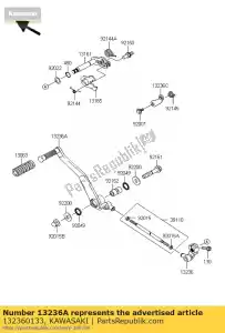 kawasaki 132360133 palanca-comp vn900c7f - Lado inferior