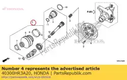Here you can order the joint assy yoke from Honda, with part number 40300HR3A20:
