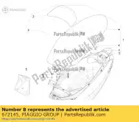 672145, Piaggio Group, afdekking voor kabelboom piaggio mp zapm75100 zapta0100 zapta2100 zaptd2100 125 300 2011 2016 2017 2018 2019 2020 2021 2022, Nieuw