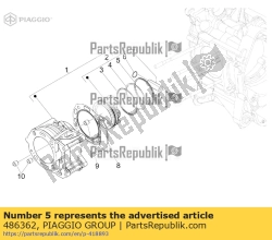 Aprilia 486362, Olieschraapveer d.57x1, OEM: Aprilia 486362