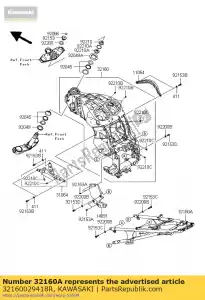 kawasaki 32160029418R frame-comp, rr, nero zg1400a8f - Il fondo