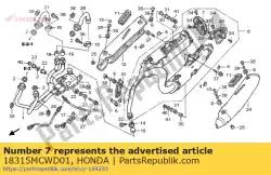Ici, vous pouvez commander le cap, r. Queue auprès de Honda , avec le numéro de pièce 18315MCWD01: