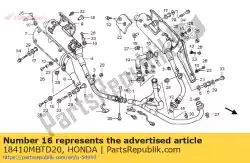 Ici, vous pouvez commander le pot d'échappement, l. Auprès de Honda , avec le numéro de pièce 18410MBTD20: