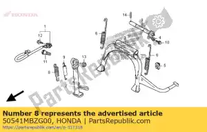 Honda 50541MBZG00 mola, suporte lateral - Lado inferior