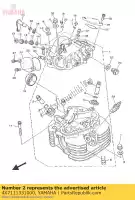 4X7111331000, Yamaha, geleiding, inlaatklep (1e o / s) yamaha  bt sr xv xvs 400 500 750 1000 1100 1986 1988 1989 1991 1992 1993 1994 1995 1996 1997 1998 1999 2000 2001 2002 2003 2004 2005 2006 2014 2016 2017 2018, Nieuw