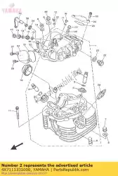 Ici, vous pouvez commander le guide, soupape d'admission (1er o / s) auprès de Yamaha , avec le numéro de pièce 4X7111331000: