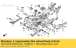 Here you can order the frame bod*nha86m* from Honda, with part number 50100MCAB20ZB: