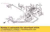 17166MN5010, Honda, tube c, entrée d'air honda gl goldwing  gl1500 1500 , Nouveau