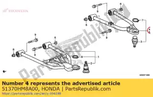 honda 51370HM8A00 conjunto de brazo., r. superior - Lado inferior