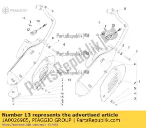 Piaggio Group 1A0026985 silenciador completo con protección - Lado inferior