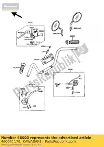 kawasaki 460031179 handle vn750-a2 - Bottom side