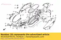 90303GFM970, Honda, écrou, ressort 4mm honda nhx110wh 110 , Nouveau