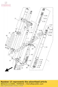 yamaha 4ES231111000 boulon, capuchon - La partie au fond