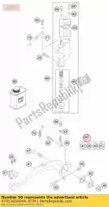 ktm 47013050044 levier de frein à pied cpl. 85 sx 03 - La partie au fond