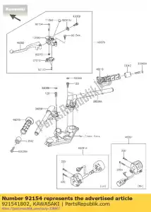 Kawasaki 921541802 boulon, épaule, 6x44 - La partie au fond