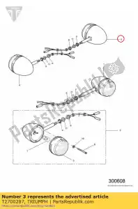 triumph T2700287 indicator montage - Onderkant