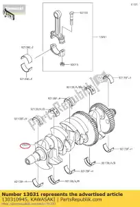 kawasaki 130310945 01 virabrequim-comp - Lado inferior