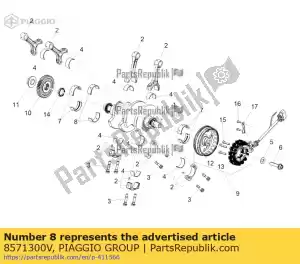 Piaggio Group 8571300V tuleja pó?skorupowa ?rodkowa ziele? - Dół